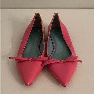 Frances Valentine Paige Pink Patent Leather Women's Shoes with Bow